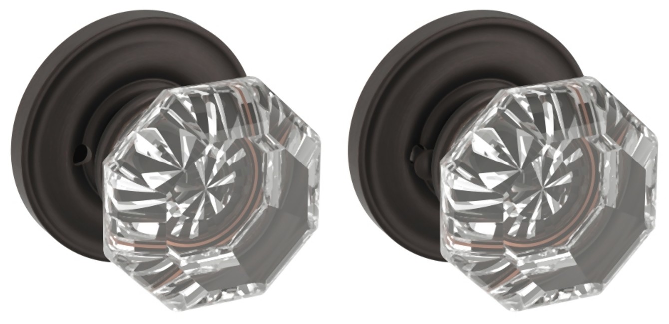 Filmore Oil-Rubbed Bronze Privacy Crystal Knob - image 5 of 7