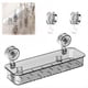 thumbnail image 1 of Organizador de Ducha con Ventosa, Soporte Corrugado con Ventosa, Organizador de Baño Acrílico para Ducha y Cocina., 1 of 5
