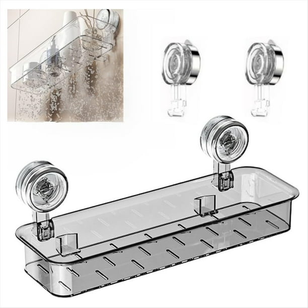 Organizador de Ducha con Ventosa, Soporte Corrugado con Ventosa, Organizador de Baño Acrílico para Ducha y Cocina.