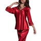 thumbnail image 1 of Gibobby Pijama de dos piezas para mujer Pijama de encaje Sexy de seda de hielo, conjunto de camisón de seda de verano para mujer, ropa de casa para mujer(Rojo,G), 1 of 5