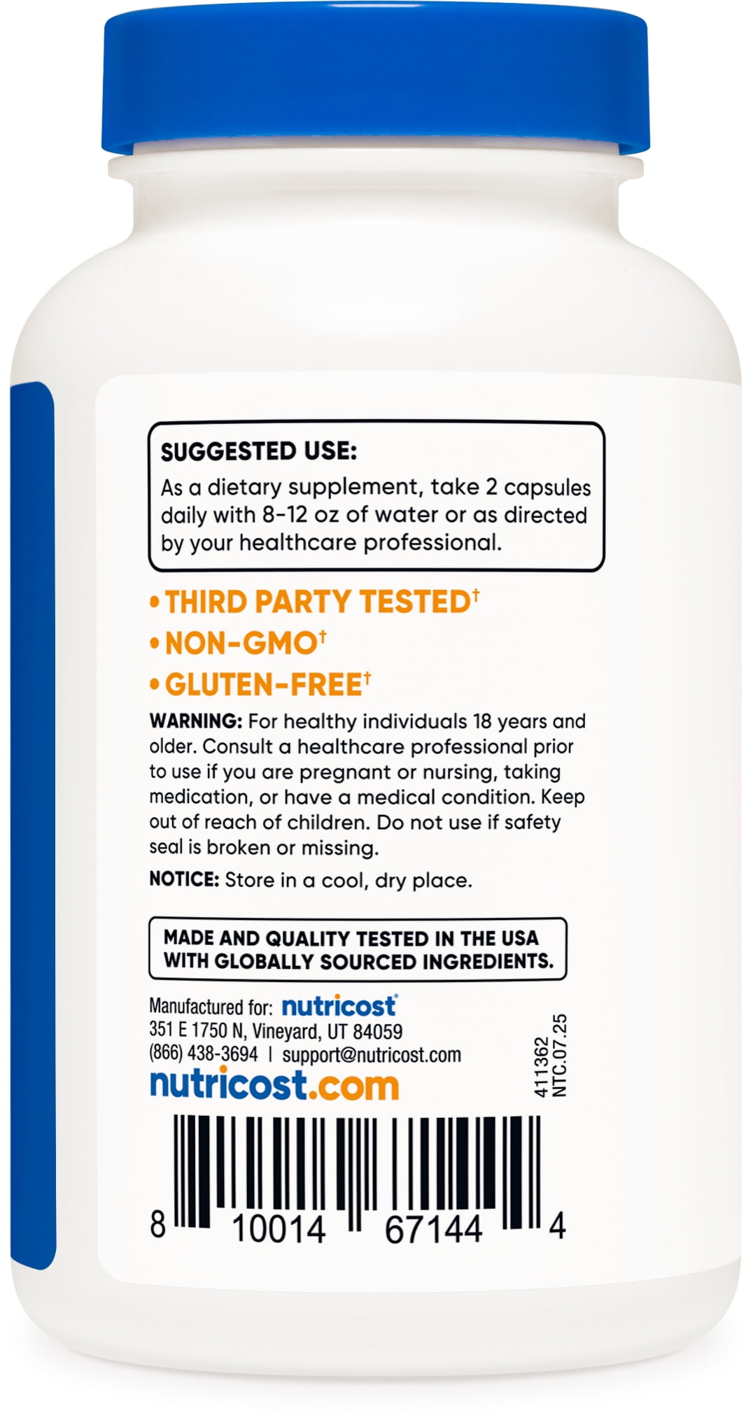 Nutricost, L-Carnitine Tartrate Supplement, 120 Capsules, 60 Servings