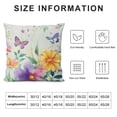 thumbnail image 5 of Qinduosi Spring Pillow Cover Multi-Colored-Flowers Butterfly Decorations Cushion Case Decor for Home Sofa Couch White, 5 of 5