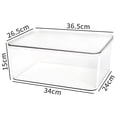 thumbnail image 4 of Storage Box Good Seal Dustproof Moisture-proof Transparent with Lid Large Capacity Oblong Rice Cereal Storage Basket Container Bread Candy Cosmetic Bi, 4 of 5
