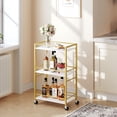 thumbnail image 4 of Carrito de bar MAHANCRIS RCJW4001 de metal dorado de 3 niveles para el hogar, 4 of 9