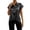 114Black300, variant on WERYOUNG Summer Satin Blouse For Women Short Sleeve Elegant Casual Shirts Flowy Dressy Tunic Blouses Stylish Tops S