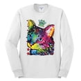 thumbnail image 2 of Wild Bobby Dean Russo Cat Wearing a Crown Thinking Cat Crowned Cat Lover Men Long Sleeve Shirt, White, XX-Large, 2 of 5