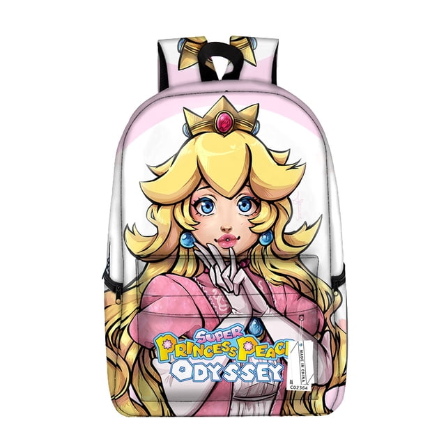 Super Mario Brigitte Princess Backpack, Pink Girl Satchel, Large Capacity Student Satchel-ZJKDGJKJ