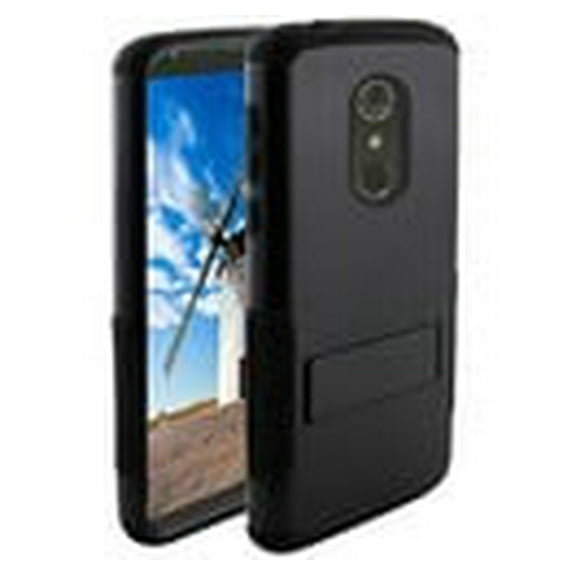 GSA Snap-On Hybrid Case w/Kickstand For LG Stylo 4, Stylo 4 Plus - Black