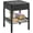 Black, variant on Rectangular Makeup Stool with Adjustable Feet and Storage Space, Footrest Chair, PU Vanity Seat, Multi-Use as Small Side Table or Ottoman, for Bedroom, Light Brown WBD017J