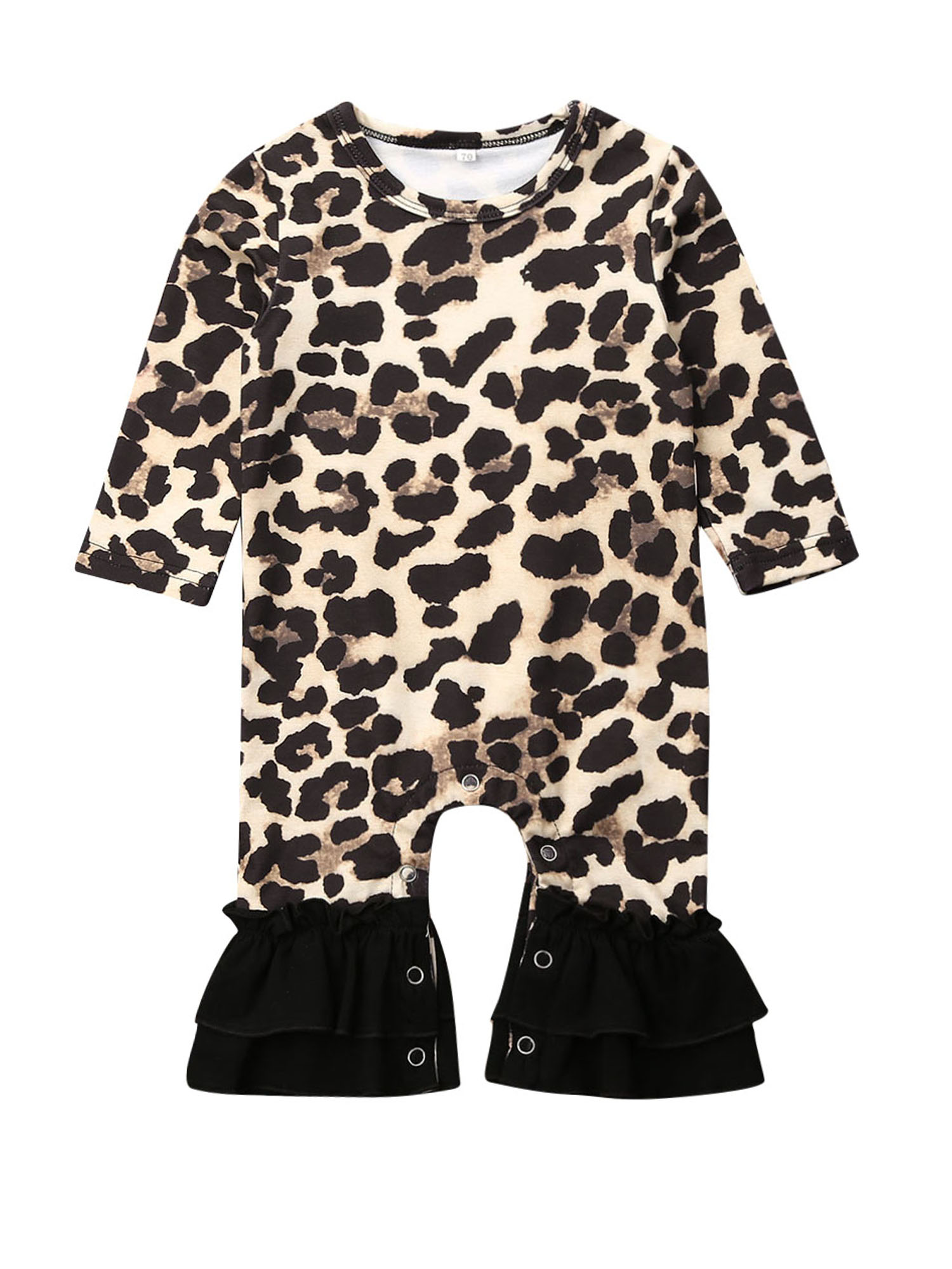 overall leopard baby