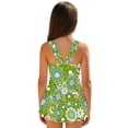 thumbnail image 2 of DISNIMO Floral Printed Girls One Piece Swimsuits U Neck Bathing Suits Skirted Sleeveless Swim Dress Soft Stretch Swimsuit for Kids Girls, 2 of 8