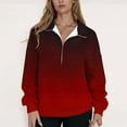 thumbnail image 4 of Women’s Long Sleeve Half Zip Hoodie Pullover Casual Loose Fit Sweatshirt for Everyday Wear, 4 of 5