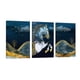 thumbnail image 1 of Cuadro Decorativo Tríptico Vertical Caballo de Oro Canvas Revolution  Set De 3 Cuadros 30x45 cm, 1 of 5