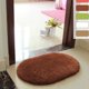 thumbnail image 5 of Wosthever Alfombrilla antideslizante para baño, alfombra para puerta ovalada de terciopelo ártico, absorbente y resistente al desgaste, alfombrilla Juegos de accesorios de baño café, 5 of 6