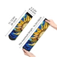 thumbnail image 2 of Goofa vintage Starry Sunflower Pattern Non Slip Socks with Grips for Elderly, Crew Socks Yoga Hospital Socks Cushioned Sole Gripper Socks for Men Women, 2 of 5