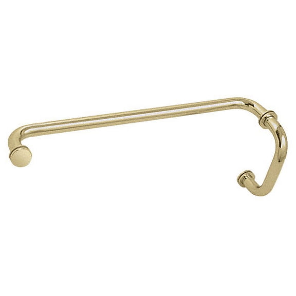 CRL BM6X18SB Satin Brass 6" Pull Handle and 18" Towel Bar BM Series Combination With Metal Washers