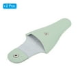 thumbnail image 3 of Unique Bargains 4.5'x2.6' PU Leather Embroidery Scissors Sheath Protective Cover, Light Green 2 Pack, 3 of 7