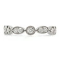 thumbnail image 2 of 1/4 ct. t.w Round Cut Lab Created Moissanite Diamond Milgrain Half Eternity Stackable Band Ring For Women In 14K Solid White Gold (G-H Color, VVS1 Clarity, 0.25 Cttw)-7.5, 2 of 7