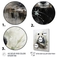thumbnail image 3 of Designart "Panda Animal Asian Painting I" Asian Floater Framed Canvas Art Print, 3 of 7