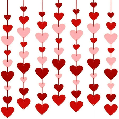 80 Pieces Hearts Felt Garland - NO DIY