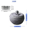 thumbnail image 2 of Penck Glass Ashtrays With Lids,Astronaut Moon Pattern AshTray, Gray, Stainless Steel Cement AshTray, Creative Ashtray Home Decoration Gift, 2 of 7