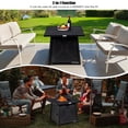 thumbnail image 6 of Giantex Gas Fire Table, 30 Inch Square Firepit Table 50,000BTU Fire Pits Tables w/ Waterproof Cover, ETL and CSA Certification Patio Auto-Ignition Propane Heater Fireplace w/ Lava Rock, 6 of 8