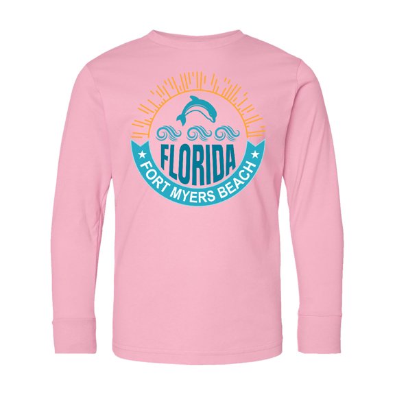 Inktastic Fort Myers Beach Florida Vacation Long Sleeve Youth T-Shirt