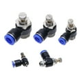 thumbnail image 3 of 1 Piece Fast Connection Pneumatic Fitting M5" 1/8" 1/4" 3/8" 1/2 Air Speed Regulating Valve Throttle Valve SL 4 6 8 10 12mm, 3 of 7