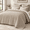 Light Taupe-Full/Queen (90" X 92"), variant on Cross-quilt Set King Size Cream White