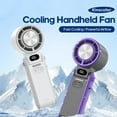 thumbnail image 2 of KINSCOTER Outdoor Foldable Portable Handheld Fan Mini Cooling Rechargeable 3600mAh 100-level Free Control High Speed Turbo Fan, 2 of 10