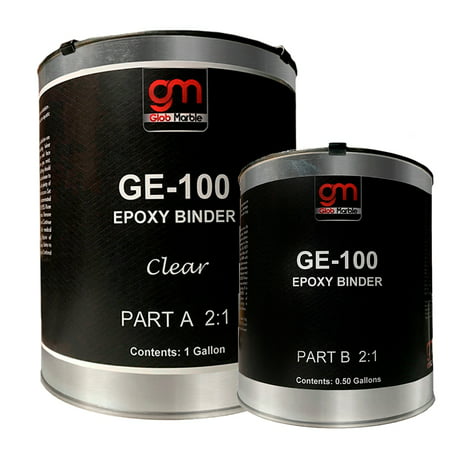 GlobMarble 1.5 Gal Concrete Epoxy Floor Coating GE-100% (Best Way To Get Glue Off Concrete Floor)
