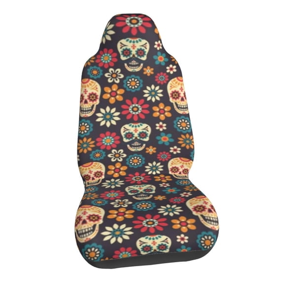 Mexican Skeleton Car Seat Covers Stretch Car Seat Protectors Universal Fit