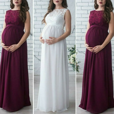 Sexy Maternity Maxi Dresses Pregnant Women Photography Props Fancy Dress Clothes