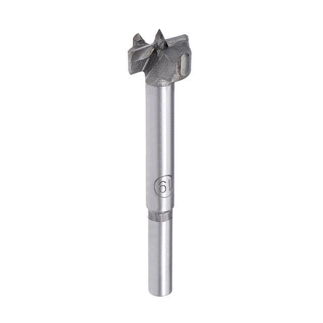 Broca de madera de vástago redondo de carburo Uxcell de 23mm de diámetro, 19mm