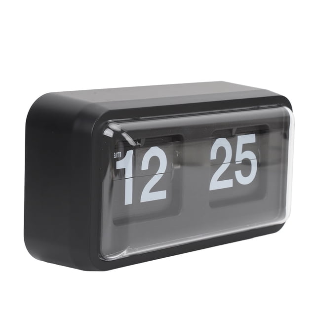 Retro Flip Clock Mechanical Innovative Flip Desk Clock for Home and Office Decor Clear Cover Multifunctional Stylish