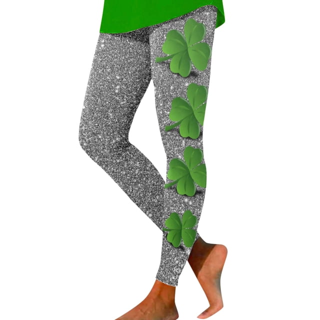 Gibobby Leggings Translúcido Mujer Leggings para mujer Casual Entrenamiento Out Leggings St Pa Day Print Color Block Pantalones Elástico Leggings(Gris, XL)