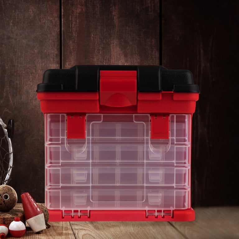 craft tackle storage box Catch All One-Tray Kit Tidily organize everything from art supplies to cosmetics or fishing tackle with the 3 Layer Plastic Tool Box with Handle by Stalwart NWT 13 Organizer Storage Box