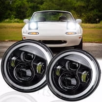 For 1990-1997 Mazda Miata Pair 7inch Headlights Hi/Lo Beam Light