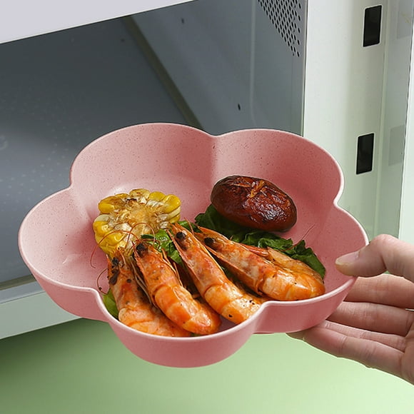 Platos de Postre de Paja de Trigo de 7.1 Pulgadas, Platos Pequeños Reutilizables para Servir para Pasteles y Salsas para Dipear, Aptos para Microondas y Lavavajillas, Colores Sur tidos, 1 Paquete
