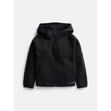 Athletic Works Boys' Double Knit Zip Front Jacket with Hood, Sizes 4-24 & Husky
