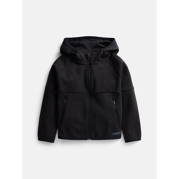Athletic Works Boys' Double Knit Zip Front Jacket with Hood, Sizes 4-18 & Husky