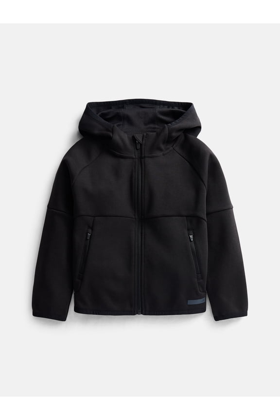 Boys' Double Knit Zip Front Jacket with Hood, Sizes 4-24 & Husky