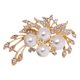 thumbnail image 3 of Bridal Vintage Crystal Rhinestone Flor Grandes Broches Pins Oro, 3 of 8
