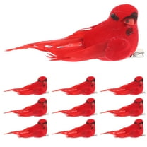 Gymnture christmas 10 Red Cardinal Birds Clip for Christmas Tree Decor & Crafts