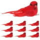 thumbnail image 1 of 10 piezas de pájaros cardenal rojos de Navidad con clip para corona de árbol de Navidad, decoración de guirnalda, 1 of 6