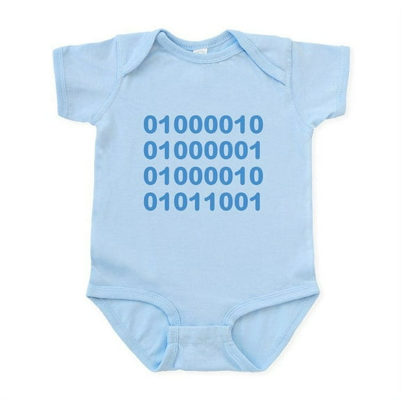 CafePress - BABY In Binary Code Body Suit - Baby Light Bodysuit, Size Newborn - 24 Months