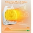 thumbnail image 2 of NFTIGB 1500W Portable Personal Desktop Space Heater, Fan-Forced Compact Electric Heater, White, New, 2 of 6