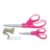 Westcott Titanium Bonded Scissors Set, 8", 5", for Craft, Pink, 2-Piece