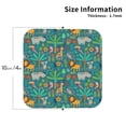 thumbnail image 2 of Zufioo Jungle Animals Print Leather Coaster Set, Decorative PVC Coasters 4-pack - Scald and Stain-resistant, Suitable for Home, Cafes, Restaurants-Square, 2 of 6