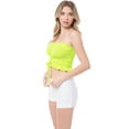 thumbnail image 4 of MixMatchy Women's Sexy Frill Knot Front Knit Strapless / Strap Tube Crop Top, 4 of 6